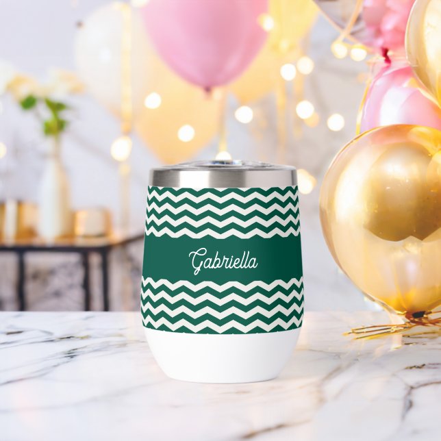nombre de patrón de franja zig zag Chevron Verde T (Despedida de soltero (girado))