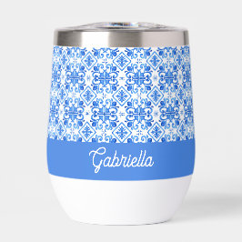 Nombre de patrón de toile francés azul