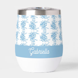 Nombre de patrón floral de Toile Francesa Azul