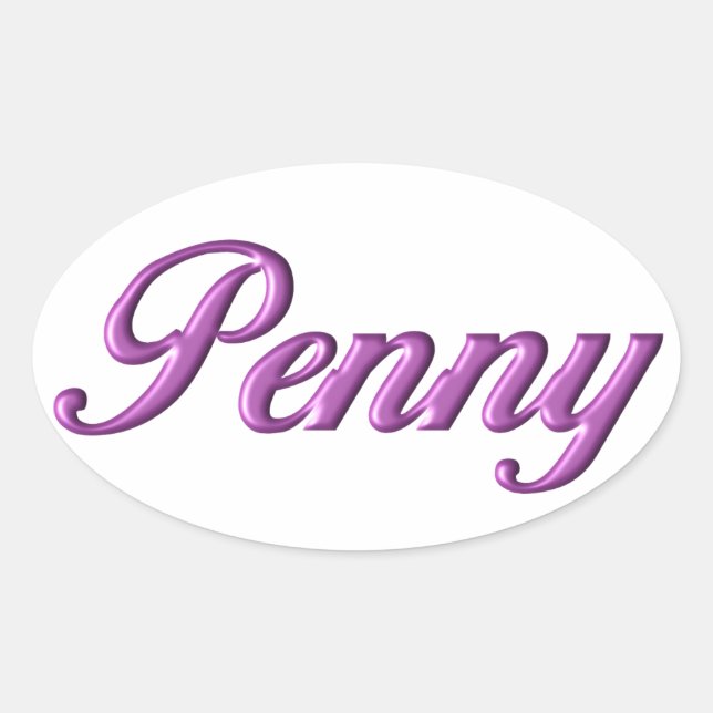 Nombre de Penny pegatina (Anverso)