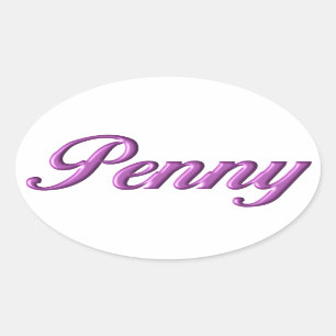 Nombre de Penny pegatina