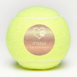 Nombre de perro melocotón Pelota de tenis 'lanzar,