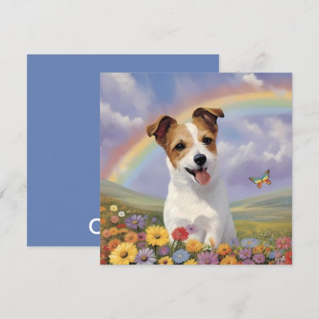 Nombre de perro Personalizado arcoiris de Jack Rus (Anverso / Reverso)