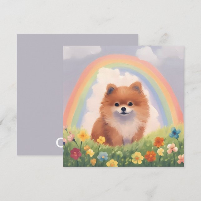 Nombre de perro Personalizado del puente arcoiris  (Anverso / Reverso)