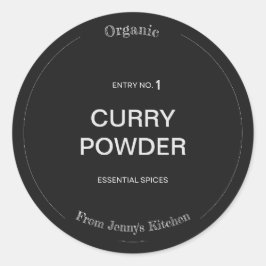 Nombre de Personalizar de etiqueta de especias y e