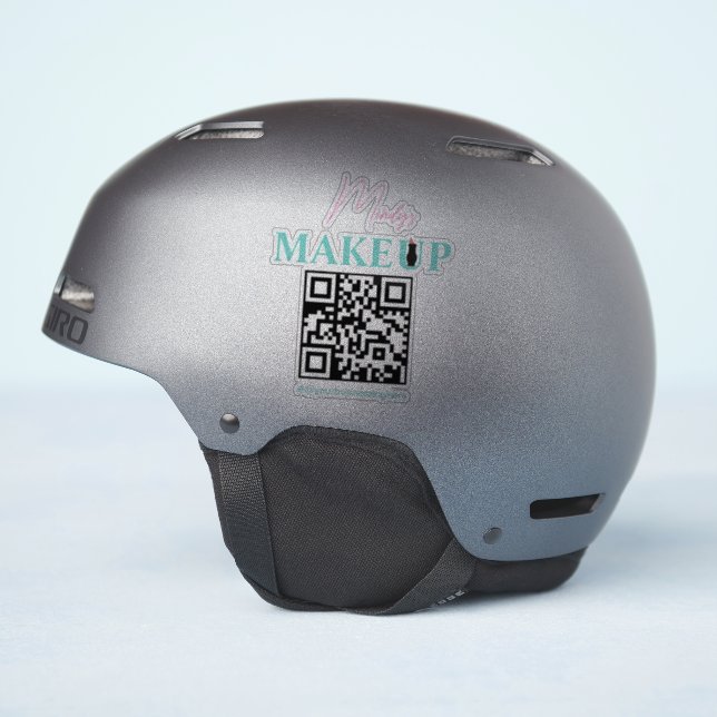 Nombre de Salón de Código QR Calcomanía para Casco (Lado del casco)