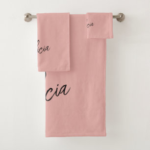Nombre de script de firma negra rosa personalizado