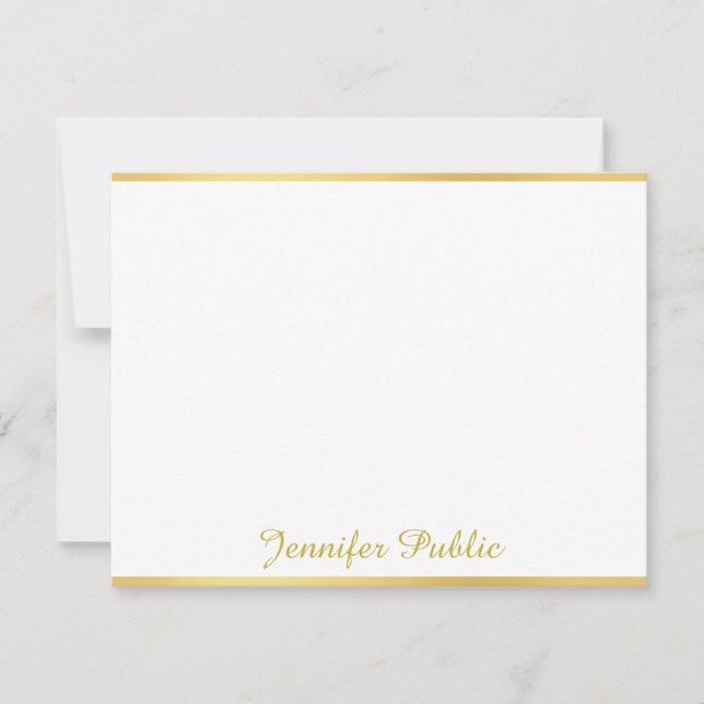 Nombre de script manuscrito Texto Plantilla blanca (Anverso)