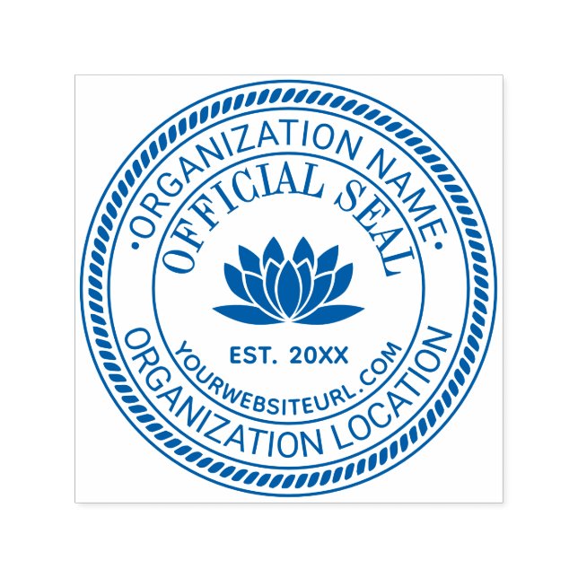 Nombre de sello oficial de Flor de Lotus Dirección (Diseño)