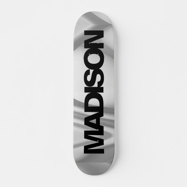 Nombre de skateboard personalizado Guay gris negro (Anverso )