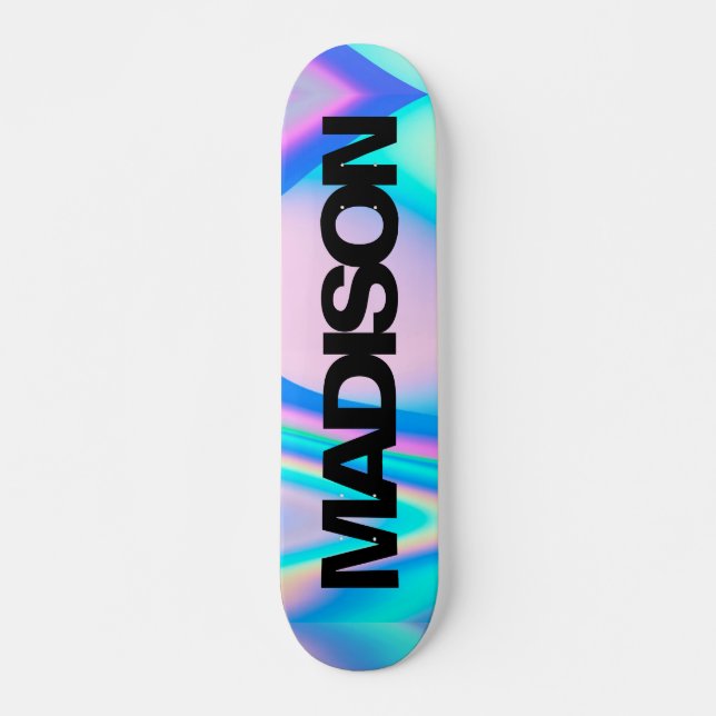 Nombre de skateboard personalizado Holográfico neg (Anverso )