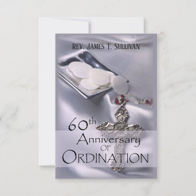 Nombre de tarjeta de oración Aniversario de la 60ª (Anverso)