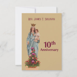Nombre de tarjeta de oración Aniversario de la Ord