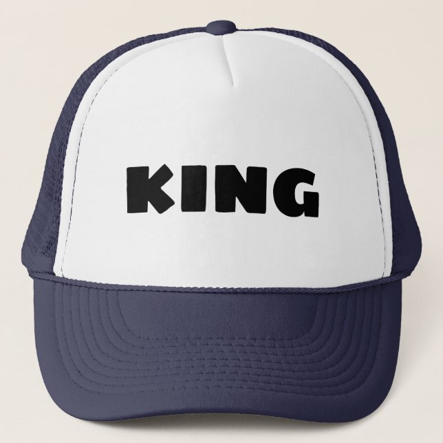 Nombre de texto personalizado King Gorras Caps Cam (Anverso)