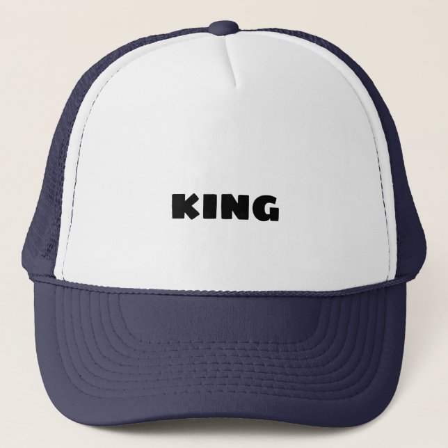 Nombre de texto personalizado King Gorras Caps Cam (Anverso)