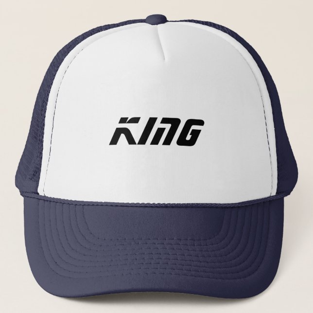 Nombre de texto personalizado King Gorras Caps Cam (Anverso)