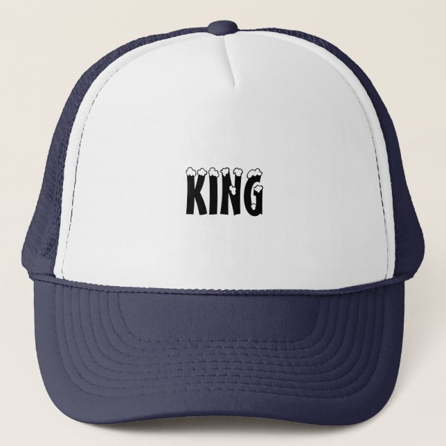 Nombre de texto personalizado King Gorras Caps Cam (Anverso)