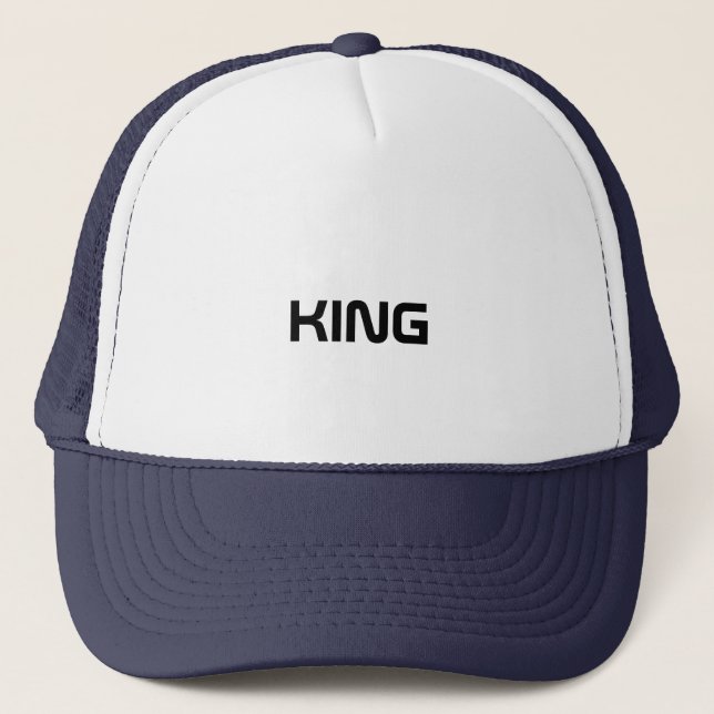 Nombre de texto personalizado King Gorras Caps Cam (Anverso)
