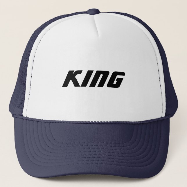Nombre de texto personalizado King Gorras sombrero (Anverso)