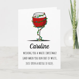 Nombre de Vino Divertido Feliz Navidad