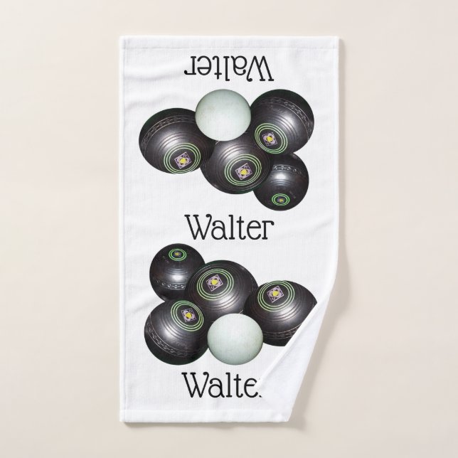 Nombre De Walter En El Diseño De Bolas De Césped, (Toalla de mano)