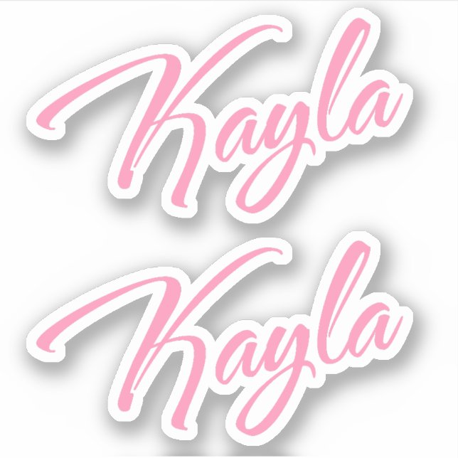 Nombre decorativo kayla en Pegatina rosa x2 (Anverso)
