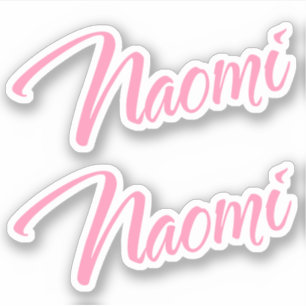 Nombre decorativo Naomi en Pegatina rosa x2