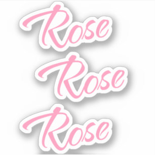 Nombre decorativo Rosa en Pegatina rosa x3
