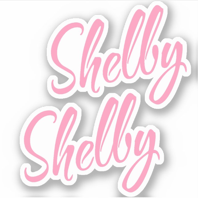 Nombre decorativo Shelby en Pegatina rosa x2 (Anverso)