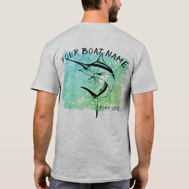Nombre del barco de la aguja con la camisa de la (Reverso)