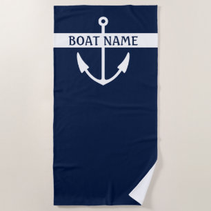 Nombre del barco Toalla de playa de Anchor