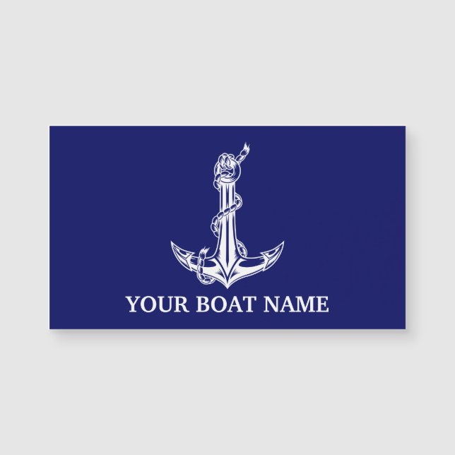 Nombre del barco vintage nautical Anchor Rope (Anverso)