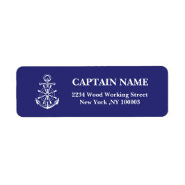 Nombre del capitán del personalizado navy Etiqueta