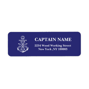 Nombre del capitán del personalizado navy Etiqueta
