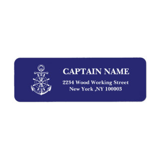 Nombre del capitán del personalizado navy Etiqueta