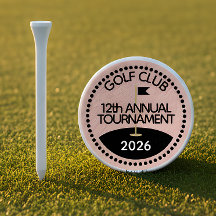 Nombre del club de evento de torneo de golf rosa