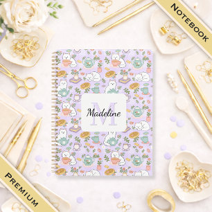 Nombre del Cuaderno Gatos del Té Pastel Bibliophil