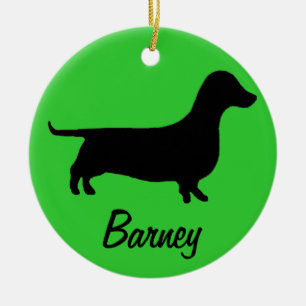 Nombre del Dachshund y ornamento de la foto