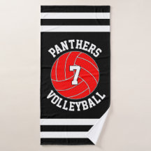 Nombre del equipo de voleibol rojo y Personalizado