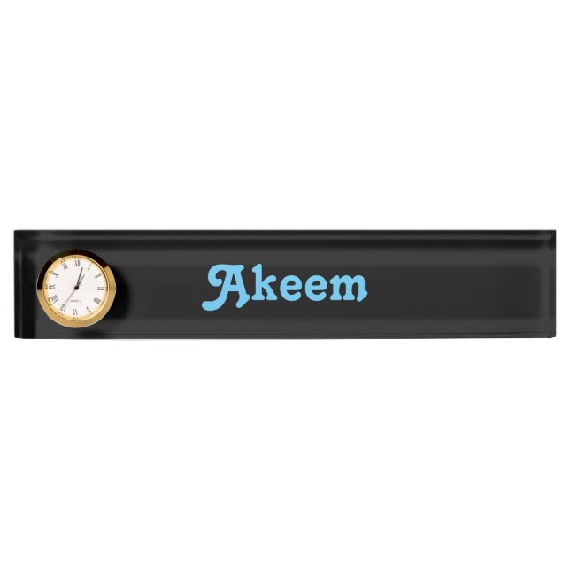 Nombre del escritorio Placa Akeem (Anverso)