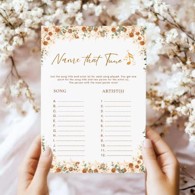 Nombre del juego de ajuste | Ducha Boho Floral Bri (Subido por el creador)