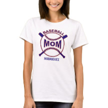 Nombre del jugador Béisbol azul Mamá Camiseta