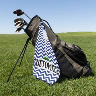 Nombre del jugador de golf o toalla de golf de Per