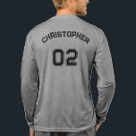 Nombre del Jugador Jersey Número de Hombres Gris L<br><div class="desc">Crea tu propia tipografía de color negro personalizado, personalizada, genial y elegante / font / script, nombre de jugador monogramado jersey número gris claro, cuello de la tripulación clásico, cómodo, tricamitado prereducido, algodón de jersey de color superior peinado y anillos, camiseta de manga larga para hombres unisex. Simplemente teclee tu...</div>