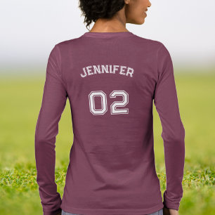 Nombre del jugador Número de Jersey Mujeres Maroon