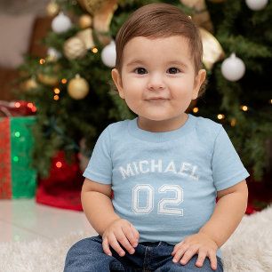 Nombre del niño lactante Jersey Número Deportes Al