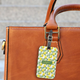 Nombre del patrón de limón amarillo Etiqueta del e