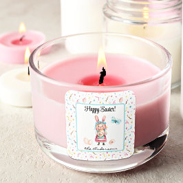 Nombre del pegatina | 1.5-in Feliz Miss Conejo de