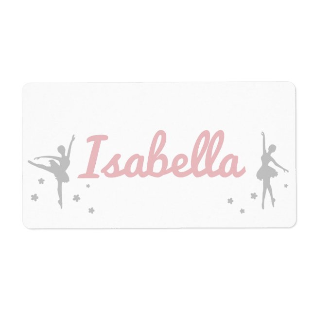 Nombre del Pegatina de bailarina de Ballerina Pers (Frente)