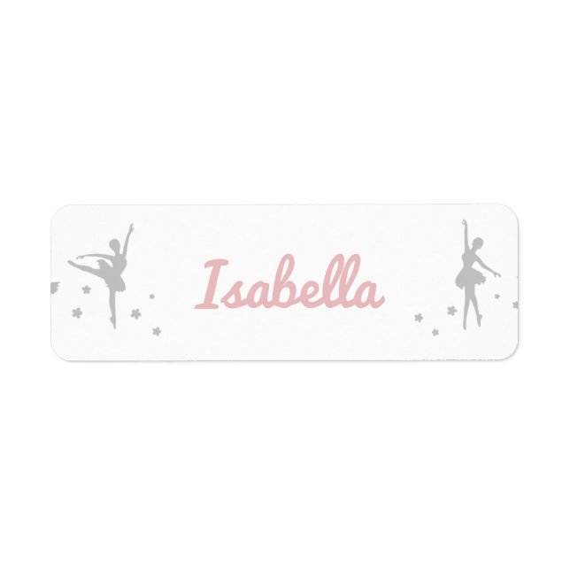Nombre del Pegatina de bailarina de Ballerina Pers (Frente)